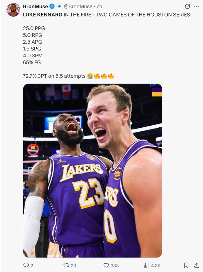 肯纳德爆发率队双杀火箭 球迷高呼MVP